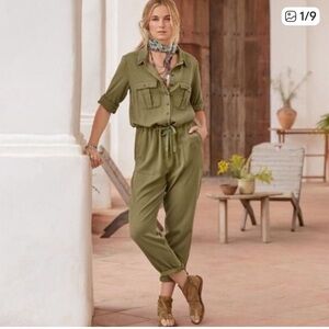 Sundance Olive Utility Jumpsuit
